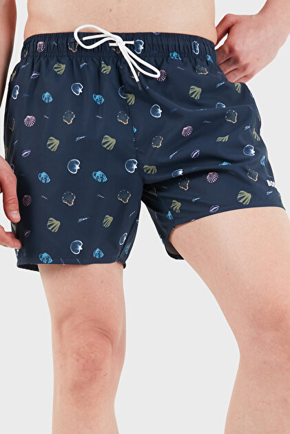 Desenli Relaxed Fit Deniz Şortu Erkek MAYO SHORT 50561102 413