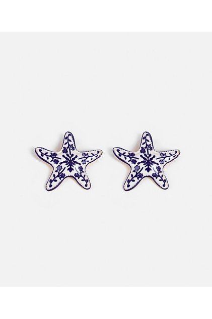 Patterned Sea Star Earrings