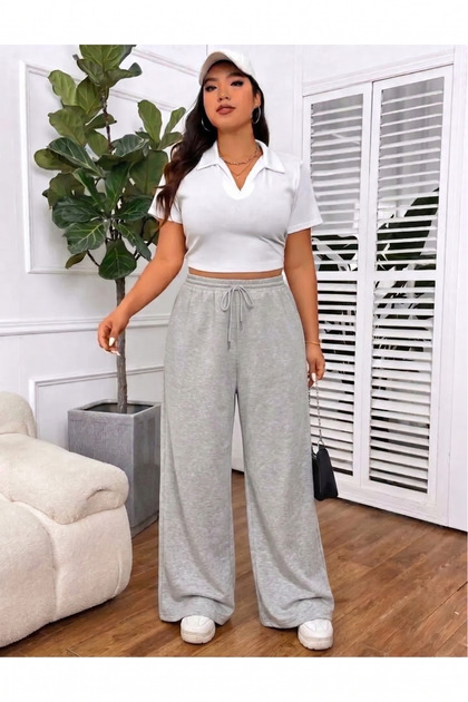 Women's Sweatpants Gray - Waist-Tied, Suitable for Daily Use, Comfortable Fit, Washable Fabric