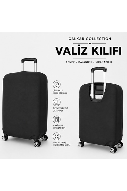 Unprinted Black Luggage Cover Suitcase Protector