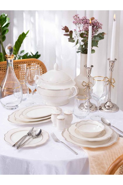 Ellis Gold 60 Parça 12 Kişilik Yemek Takımı