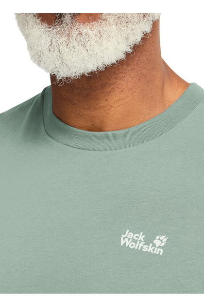 ESSENTIAL T M Yeşil Bisiklet Yaka Regular Fit Logo Baskılı Erkek T-Shirt