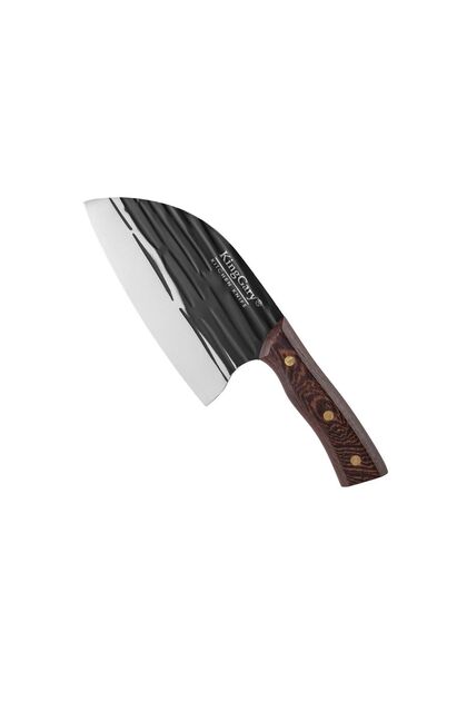 Satâr profesional de măcelar, Naimeed D7795, lamă din oțel inoxidabil de 17 cm și mâner din lemn de 13 cm.