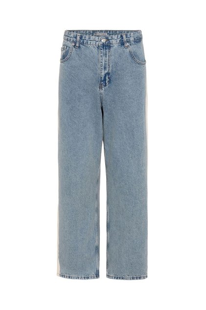 Yan Şeritli Baggy Fit Jean