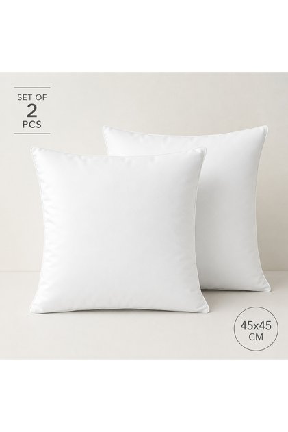 Essential Set of 2 Cushions filer 45×45 White
