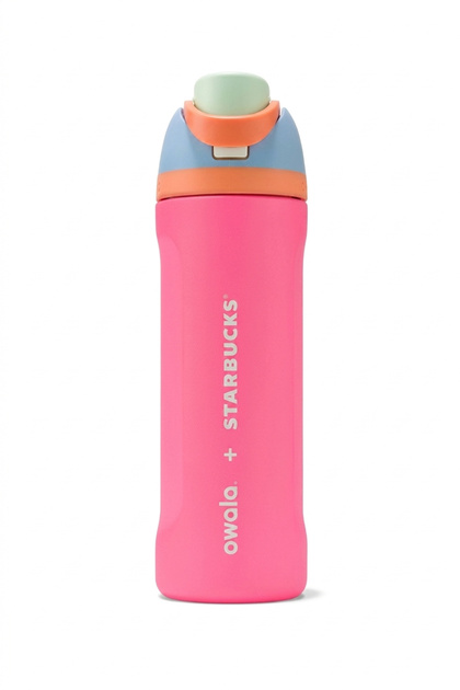 Starbucks Owala Pink Water Bottle with Straw and Thermos Feature
