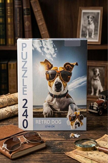 Tıfıl Toys 240 Parça Retro Dog Havalı Köpek Portresi Puzzle