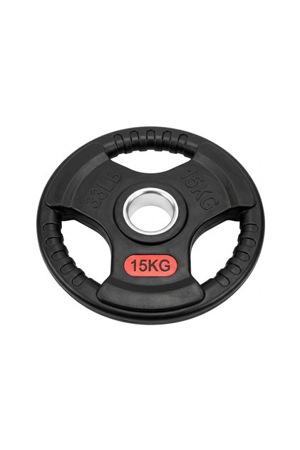 طارة أوزان مطاطية15 كجم – Rubber Weight Plate للأولمبي والجيم المنزلي (حبة واحدة)