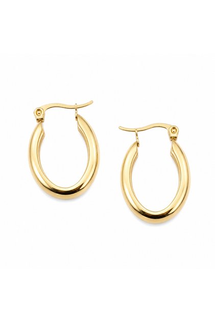 V Model Steel Women's Earrings Stainless Steel Gold