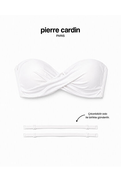 Straplez Bikini Üstü — Twist Detaylı, Push-Up Dolgulu, Toparlayıcı