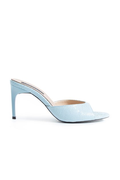 Alessia Heeled Slippers - Blue