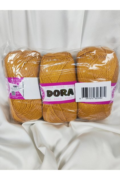 Dora Milk Coffee Hand Knitting Yarn (3 Pieces) - Color: 115