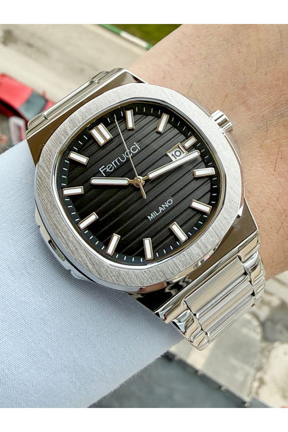 Çelik 40 mm Kare Kasa Su Geçirmez Erkek Kol Saati