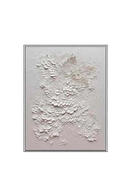 3D Art Wall Panel White 120X80 cm