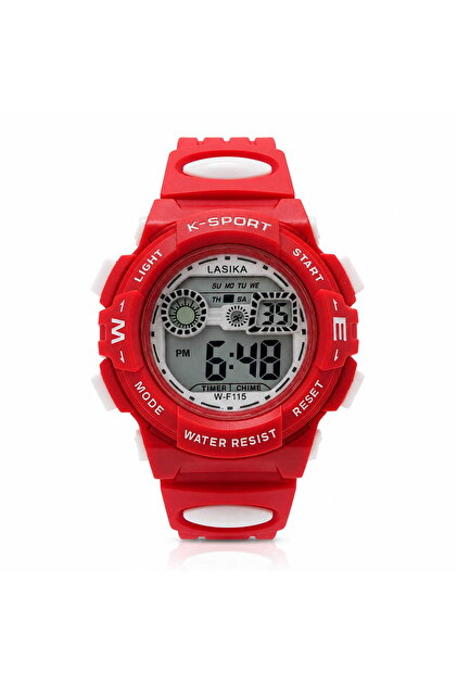 Ceas pentru copii LSK15, rosu, design casual sport, 3 ATM