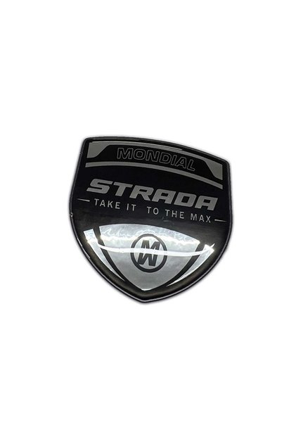 Redlinegrafik Mondial Strada Yazılı 3D Gümüş Arma Sticker