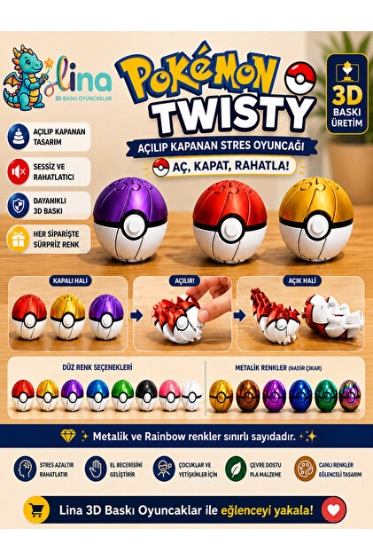 ümit toys Lina – Pokémon Twisty – Stres Akış Oyuncağı - Fiyatı
