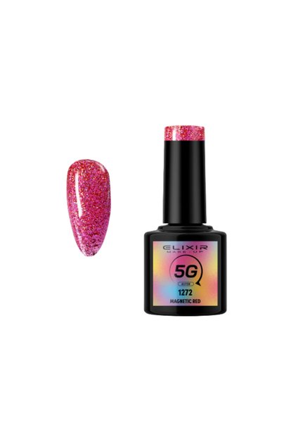 5G GLITTER SEMI GEL (ΗΜΙΜΟΝΙΜΟ BΕΡΝΙΚΙ) - 1272 (MAGNETIC Red) 8ML