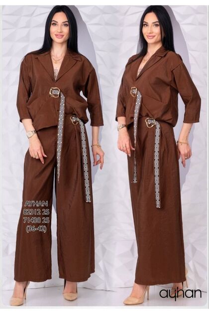 Buckle Detailed Double Suit