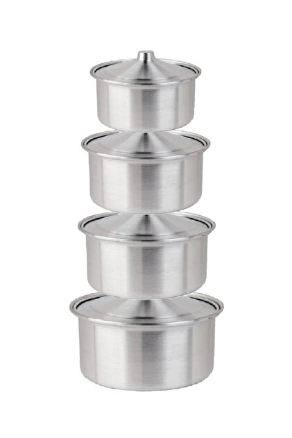 4Pcs Aluminum Pot Set 1L/1.5L/2L/2.5L Aluminum Cooking Pot