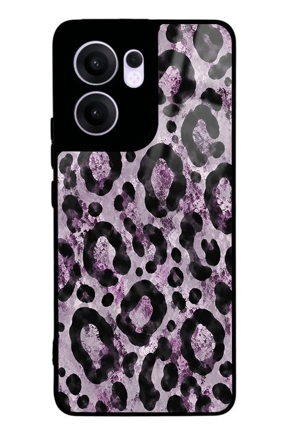 Oppo Reno 13F Soft Lilac Leopard Design Glossy Phone Case