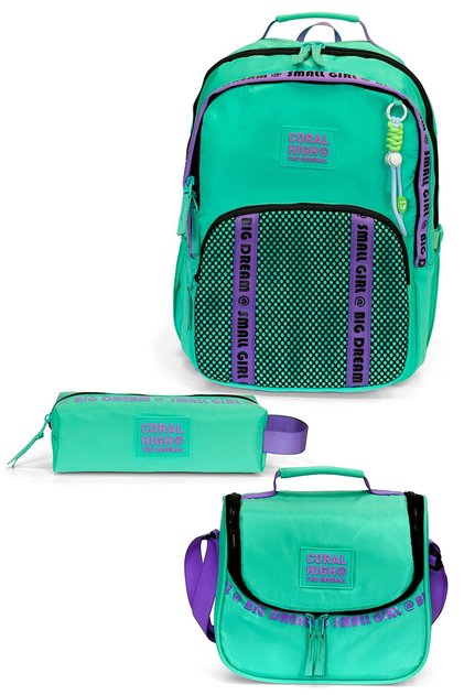 Water Green 3-Piece School Bag Set Set0124407