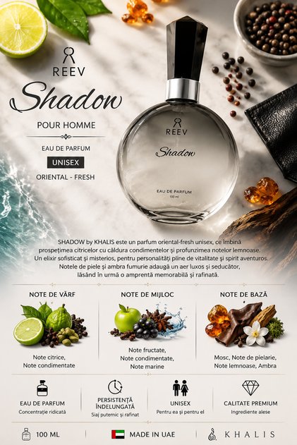 Parfum Arabesc Unisex Shadow by Reev 100 ml – Oriental Fresh Premium Fabricat în UAE