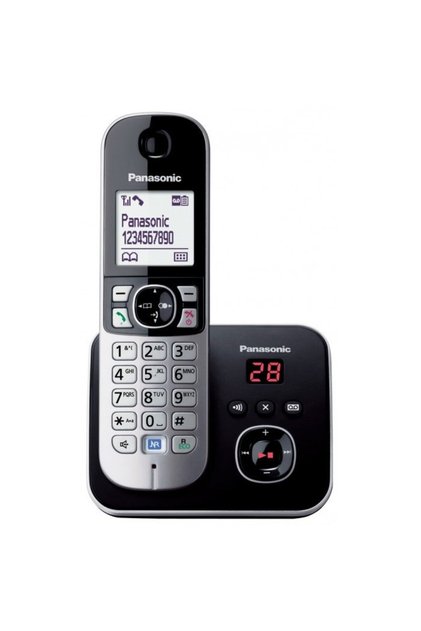 Τηλέφωνο DECT KX-TG6821FXB, με αυτόματο τηλεφωνητή, μαύρο