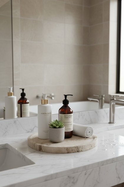 Travertine 25 cm Deep Round Presentation Plate