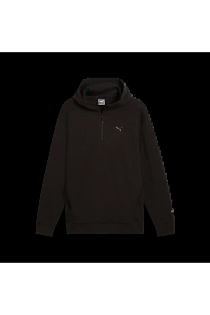 RAD/CAL Hooded Half-Zip Siyah Erkek Sweatshirt