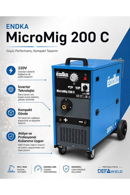 MicroMig 200 C 220V İnverter Gazaltı Kaynak Makinesi