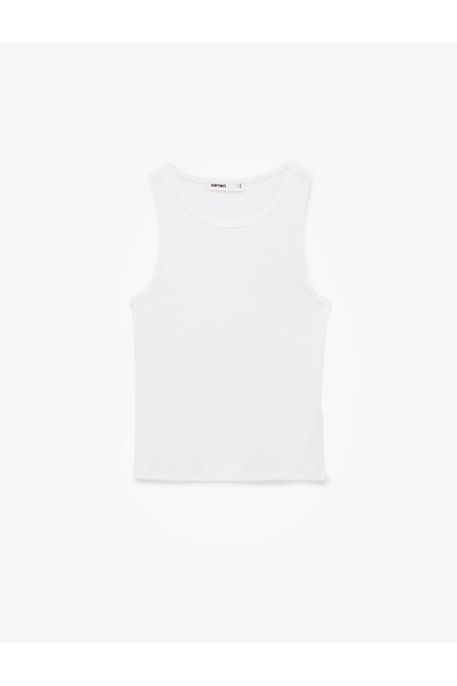 Cotton Crew Neck Ribbed Undershirt Blouse