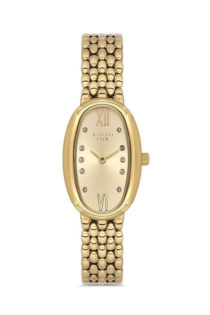 Stylish Design, Steel Bracelet, Gold Yellow, Women's Wristwatch