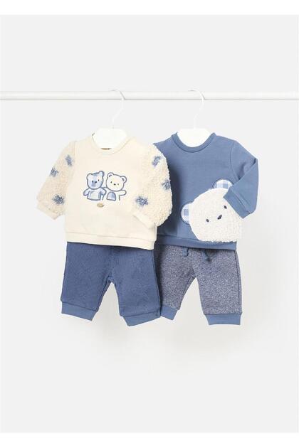 Erkek Bebek 4'lü Alt Üst Takım Mavi 2624