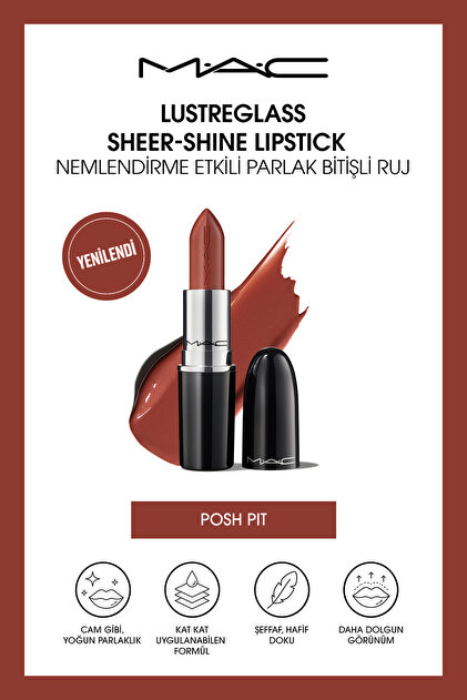 Lustreglass Sheer-Shine Easy-To-Apply Glossy Finish Lipstick - Posh Pit