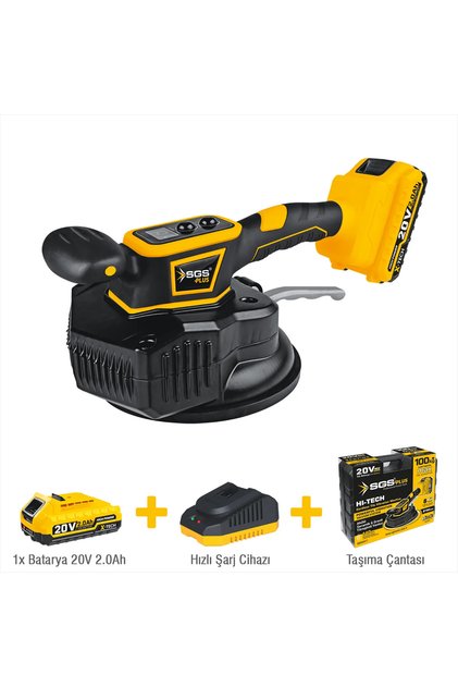 SGS5417 - 100 KG AKÜLÜ SERAMİK GRANİT TİTREŞİMLİ VANTUZ 20 VOLT 2 AMPER