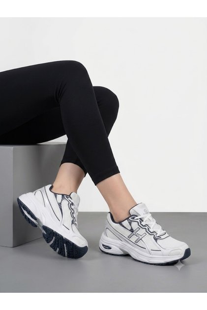 Women's White Orthopedic Comfortable Sole Breathable Fabric Walking Sports Shoes