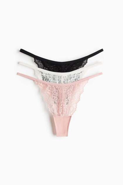 3-pack lace tanga thong briefs