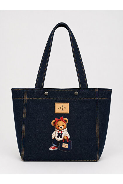 Denim Story Tote Bag