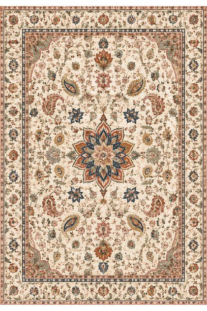 Eta Traditional Patterned Modern Woven Base Decorative Carpet Sdttamor2923
