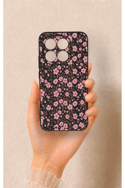 Mi 15t 5g Compatible Mini Pink Flower Pattern Silicone Case