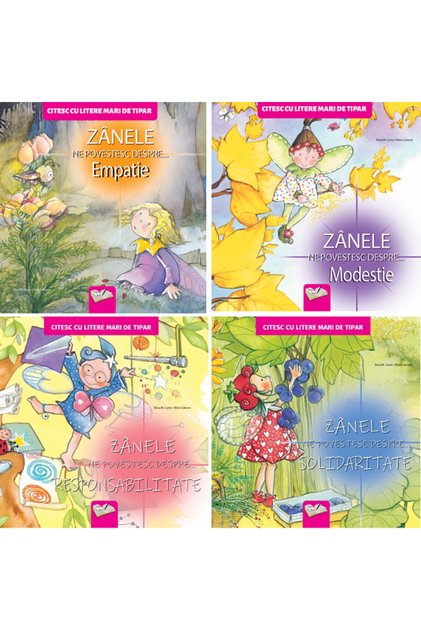 Pachet 4 carti: Zanele ne povestesc despre. Empatie, Modestie, Responsabilitate, Solidaritate