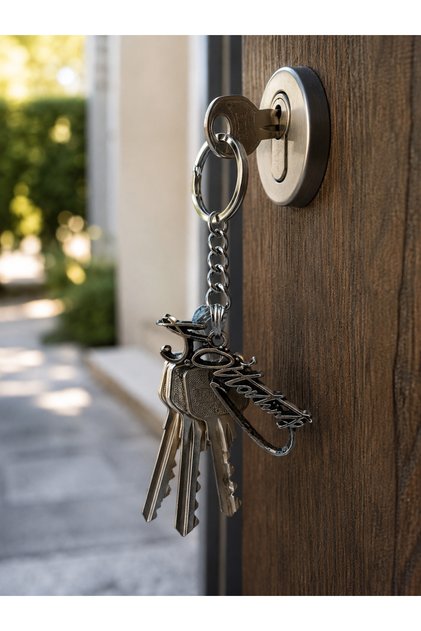 Ataturk Signature Design Metal Keychain and Meaningful Gift Accessory