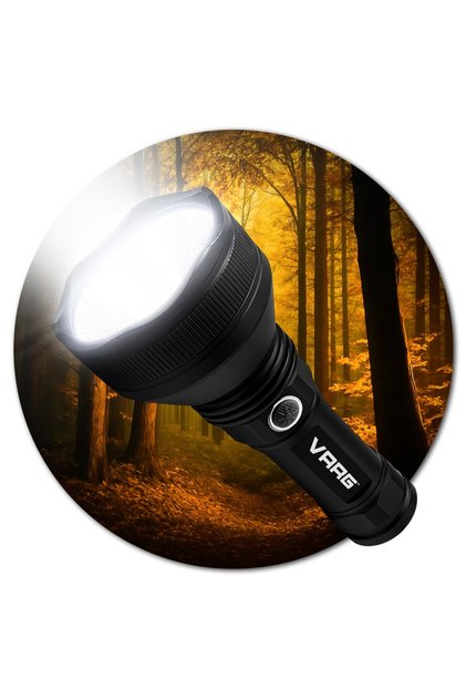 Lanterna tactică LED VARG, puternică, reîncărcabilă, de supraviețuire, cu încărcare USB, pentru cadou.