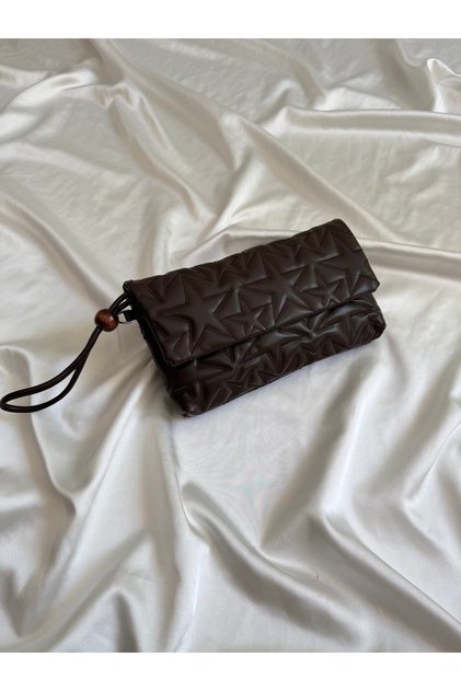 Star Cover Model Clutch Bag, Portfolio Bag, Handbag Bitter Brown