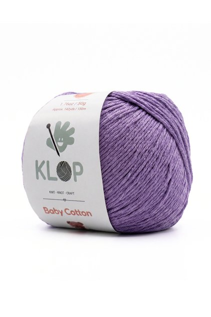 Tığ Örgü İpi Amigurumi Baby Soft Cotton Pamuk 50 gr 130 Metre Mor