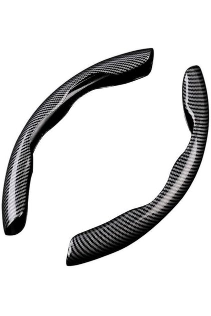 Carbon Fiber Car Steering Wheel Cover, Universal Fit, Sports Interior Accessory, Non-Slip, for Protection