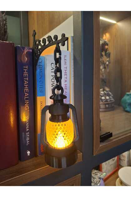 Askılı Kitaplık Feneri – LED Tealight Uyumlu Dekoratif Aydınlatma