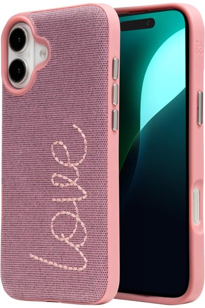 London Snap Case for iPhone 16 Plus - Love Embroidered Fabric, MagSafe Compatible, 4meter Drop