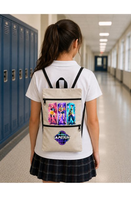 Huntrix Mira,Rumi Zoey Designed Canvas Premium Quality Premium Print College School Backpack